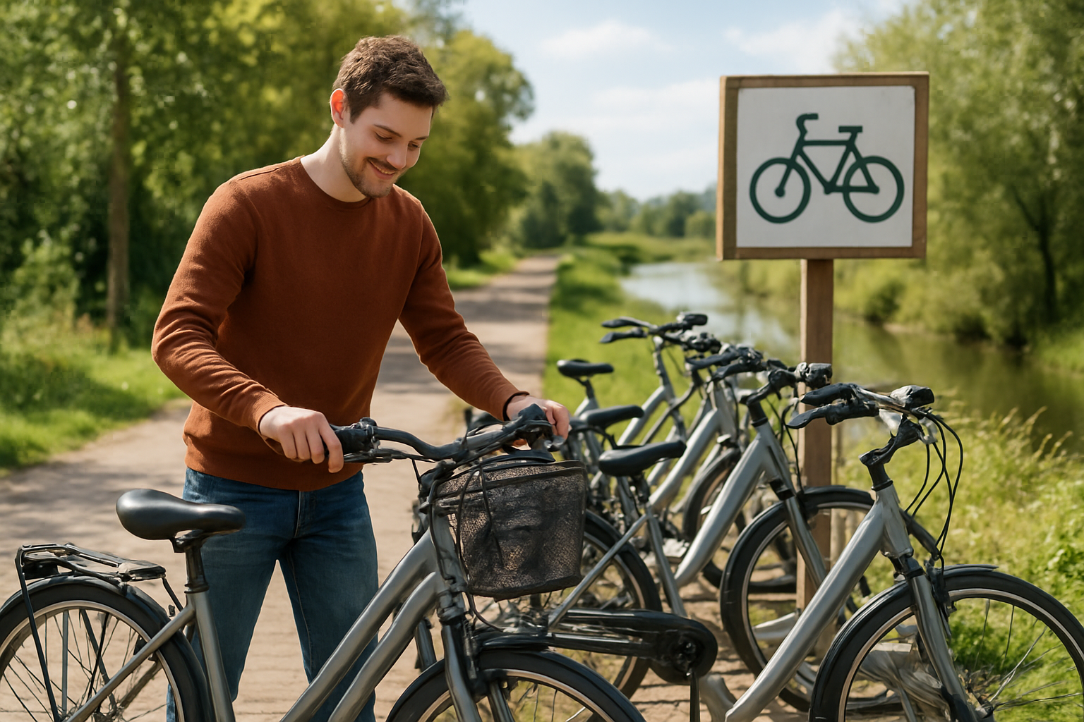 Fietsroutes en huurfietsen dichtbij